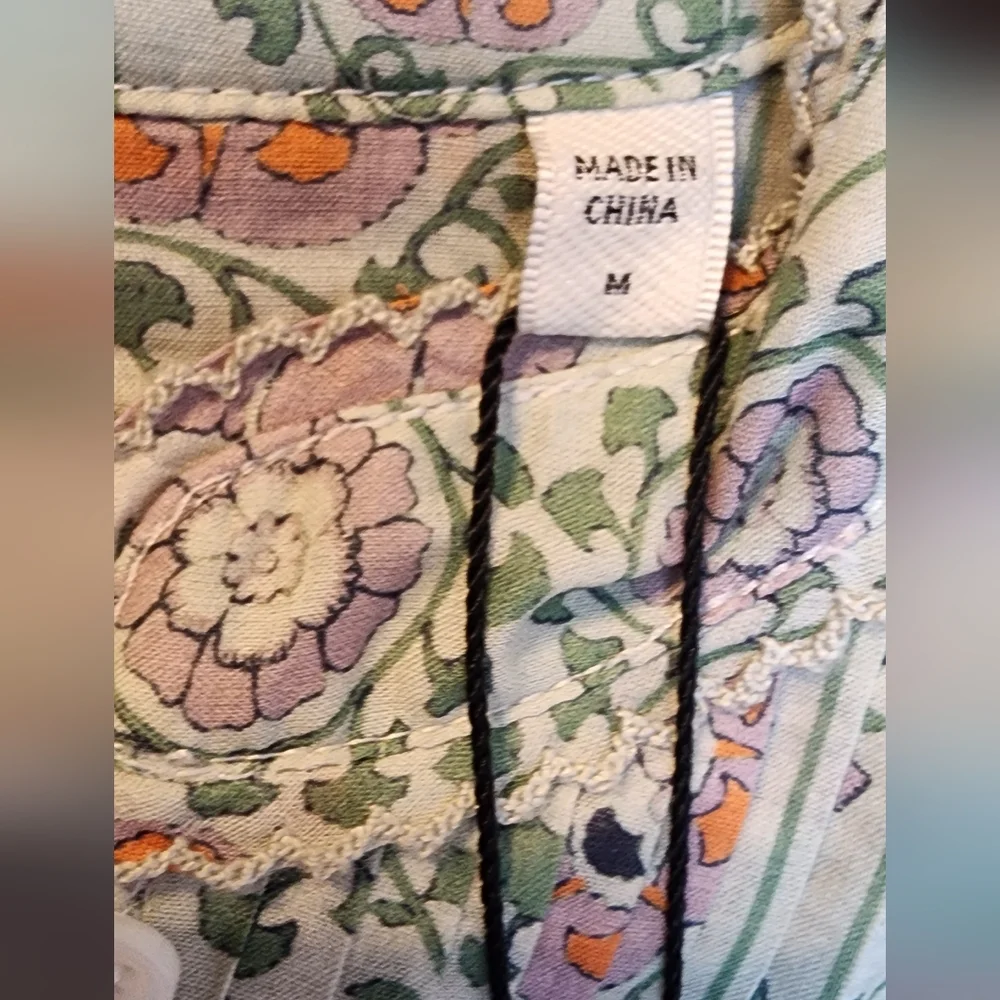 Joie Pleated Floral Mini Challensia Dress in Shale Green Multi, Size M NWT‎ - Picture 9 of 9